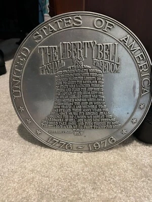 Large Wilton USA Metal Bicentennial Liberty Bell TRIVET / Wall Plaque R.Weeber - Image 1 of 3