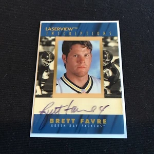 1996 Pinnacle Laser View Brett Favre Laserview Inscriptions Auto #1307/4850 - Picture 1 of 4