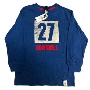 Gap Kids Long Sleeve Cotton T-Shirt Downhill #27 NWT - Picture 1 of 5