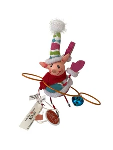 North Pole Trading Co. 2010 Whimsical Winter Pig Christmas Ornament - Picture 1 of 3