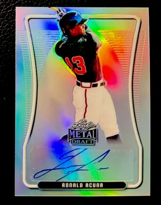 2020 Leaf Metal Draft Ronald Acuna Jr Auto Prismatic!!!🔥🔥💎 - Image 1 of 2