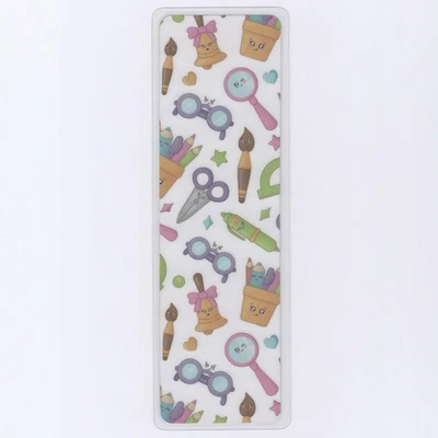 2.5x7.75 Inch School Supplies Art Bookmark For Books, Back To School, Laminated - Image 1 of 4