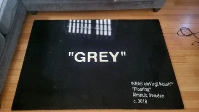Alfombra Virgil Abloh Ikea Off White Gris "Gris" 135 X 133 CM USADA Alfombra Markerad  Foto 1 de 4