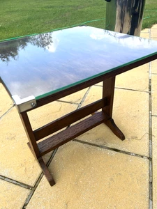 Vintage ARTS&CRAFTS/ART DECO GLASS TOPPED TABLE - Picture 1 of 15