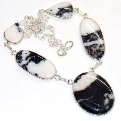 Excepcional Collar Blanco Búfalo Turquesa Plata 925 Chapado 18" GW Foto 1 de 3