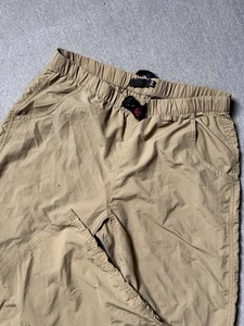 Gramicci Pants Mens M 33 Khaki Belted Nylon Climbing Hiking Stretch Gorpcore - Picture 1 of 10