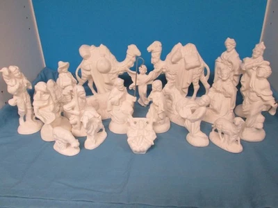 JUEGO DE BELÉN BISQUE ATLÁNTICO (21) PIEZAS CERÁMICA SIN PINTAR LISTO PARA PINTAR Foto 1 de 4