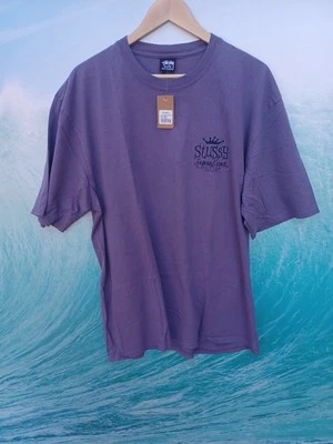 Camiseta Stussy XL Para Hombres Uva Casa de Playa Teñida con Pigmento #0539 Foto 1 de 3