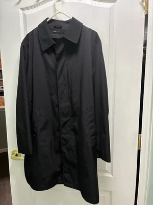 Alfani 男式黑色中长雨衣夹克 40 码轻便大衣 — 第 1/4 张图片