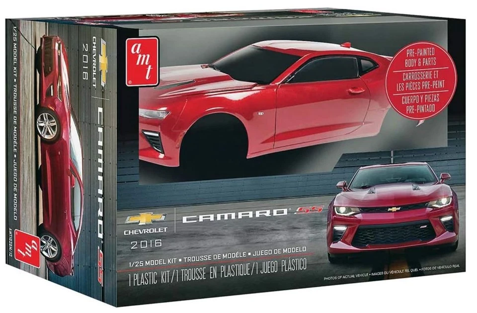 AMT, Chevrolet Camaro SS 2016 rojo para montar, 1/25, AMT1020M/12 Foto 1 de 1