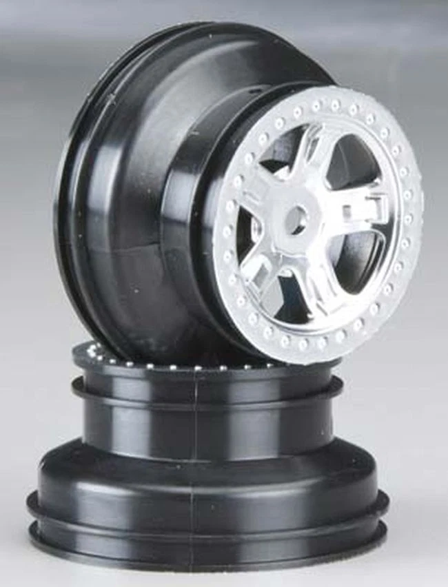Traxxas 1/16 Scale Satin Chrome Dual Profile SCT Wheels TRA7072 - Image 1 of 1