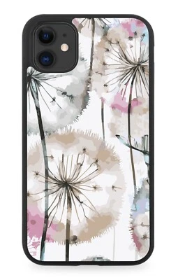 Dandelions Rubber Phone Case Watercolour Dandelion Art Painting Petals Flora BD4 - Image 1 of 2