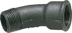 Black Bow 45 Degrees with Internal and External Thread - Picture 1 of 1