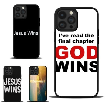 Funda Anti Arañazos Para iPhone SE XS XR Max 5 6 7 8 Plus Jesús Gana Dios Papel Pintado Foto 1 de 4