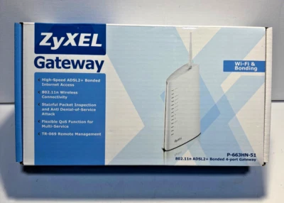 ZyXEL Gateway Wi-Fi & Bonded 4-Port P-663HN-51 - Image 1 of 4
