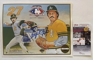 Jim Catfish Hunter Signed Autographed Baseball Heroes 9x12 Print Oakland A's JSA - Picture 1 of 1