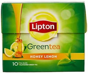 2 X Lipton Honey Lemon Green Tea Bags - 10 Pieces Each Pack - Picture 1 of 3