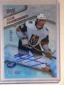 Nicolas Hague Clear  Rookie Auto /399 2019-20 Upper Deck Ice Premieres - Picture 1 of 2