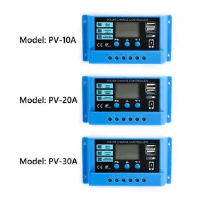 10A 20A/30A PWM Solar Charge Controller Regulator For Lifepo4 Lead Acid - Picture 1 of 15