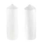 Mega Candles - Unscented 3"x 9" Round Dome Top Pillar Candle, White 6PCS