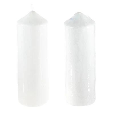 Mega Velas - Vela Pilar Superior Cúpula Redonda Sin Perfume 3"x 9", Blanca 6 PIEZAS Foto 1 de 3