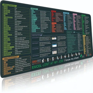 Excel Shortcut Keys Mouse Pad – Master Excel with Every Click Size 30x80x2MM - Photo 1/7