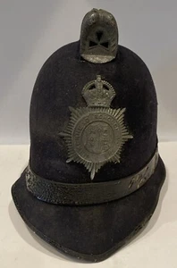 Birkenhead Borough Police Bobby Helmet Police Hat 1950’s England UK Vintage - Picture 1 of 14