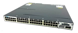 Cisco Catalyst WS-C3750X-48PF-S 48 PoE+ 10G SFP+ Module C3KX-PWR-1100WAC x 2(BH) - Picture 1 of 6