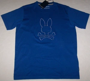 NWT Psycho Bunny NAUTICAL BLUE EMBROIDERED Panama Cotton Tee Shirt Boys XL 18/20 - Picture 1 of 4