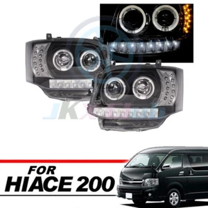 COB Angel-Eye DRL LED Projector Headlights Lamp For TOYOTA Hiace Van 2011-2013 - Picture 1 of 6