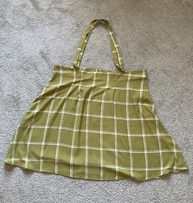 ModCloth ~ Olive and Cream High Waisted Skirt ~ Convertible ~ Plaid ~ Size XXL - Image 1 of 4