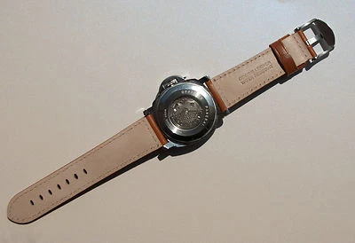 Men 24mm Light Brown Genuine Leather WATER RESISTANT Watch Band Strap Citizen - Image 1 of 4