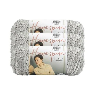 (3 Pack) Lion Brand Yarn 790-600C Homespun Yarn, Clouds - Image 1 of 4