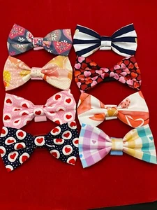 Dog Slide on Collar Bow Ties - Valentines Day themed design - Picture 1 of 17