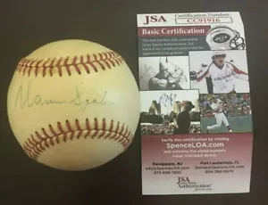Warren Spahn Autographed Baseball CM 16 - Freshly Authenticated by JSA - Picture 1 of 1