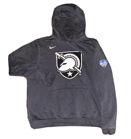 Army Black Knights Nike Hoodie Mens S Armed Forces Bowl Gray Kangaroo Pockets Cover