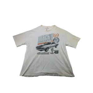 Retro Mach 1 1969 Mustang Cobra Jet 428 T Shirt Size XXL Graphic Logo - Picture 1 of 11