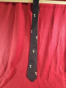 Walt Disney Cervantes Neck Tie Mens Mickey Mouse Golfing Brown Skinny Vintage - Picture 1 of 4