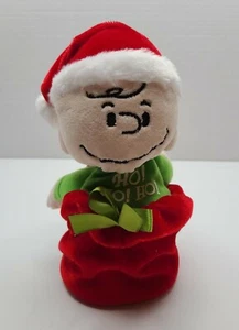 Peanuts "Charlie Brown" Christmas 8" 2015 Plush push down pops up, sound works - Picture 1 of 6