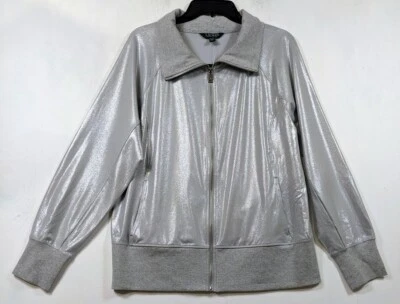 Chaqueta Lauren Ralph Lauren Plateada Brillante - Nueva con Etiquetas - XL Foto 1 de 4