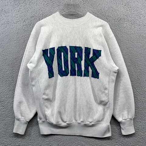 Vintage York College of Pennsylvania Sweatshirt Adult XL Extra Large Gray Mens Cover