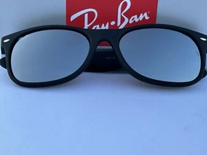 NEW Ray-Ban RB2132 622/30 NEW WAYFARER Matte With Silver Mirror 55mm Sunglasses - Picture 1 of 8