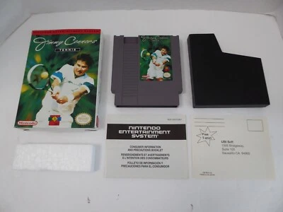 Jimmy Connors Tennis (Nintendo, NES) Game Cart, Paperwork & Original Box - Image 1 of 4