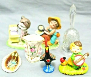 Home Decor And Collectibles Lot Of 7 Glass Pieces Animals/People/Items 5" Max - Picture 1 of 4