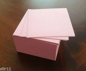 Note Paper Refill Cube - Loose Replacement Sheets - 3 1/2" x 3 1/2 "( Pink ) - Picture 1 of 1