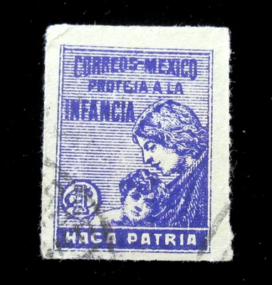 Estampillas de México Sc RA8 Proteger a los niños Hacer patria 1 centavos 1929 Usadas NG Foto 1 de 2