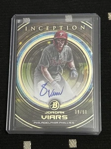 Jordan Viars 2022 Bowman Inception On Card Auto /50 Philadelphia Phillies - Picture 1 of 2