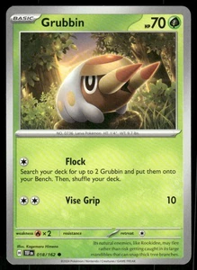 Grubbin 018/162 Common Normal NM Pokemon SV05: Temporal Forces - Picture 1 of 2