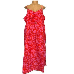 Vestido de verano floral Time And Tru con bolsillos para mujer talla 3XL informal vacaciones nuevo - Imagen 1 de 17