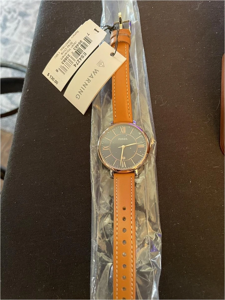 Fossil 36mm Jacqueline Leather Strap Ladies Watch ES4274